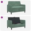 Sofa with Storage Space Sea Green 122 x 78 x 87 cm Polyester