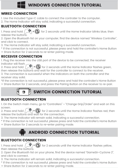 GameSir Cyclone 2 PC Controller TMR Joystick with Turbo/Macro & Loop Functions, 1000Hz Polling Rate Gamepad, Hall & Micro 2-in-1 Triggers, Six-Axis Gy