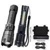 High Power 2000LM LED Flashlight Built-in Battery USB Rechargeable Strong Light Tactical Torch Outdoor Camping Hiking Lantern