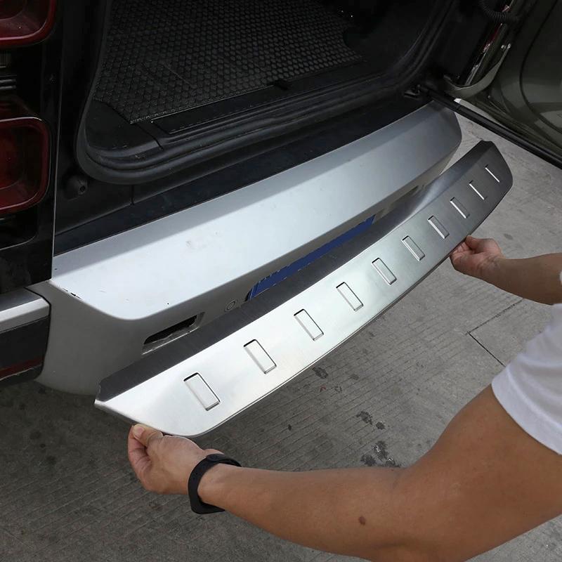 Stainless Steel External Rear Bumper Guard Plate Protect Cover Trim,For Land Rover Defender 110 130 2020-2021,Car Accessories