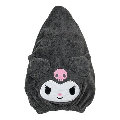 Cap Towel Kuromi Nylon and Polyester Adult Free Size 067610 Face-Shaped - Body 85% Polyester, 15% Ribbon, Face, Filling 100%