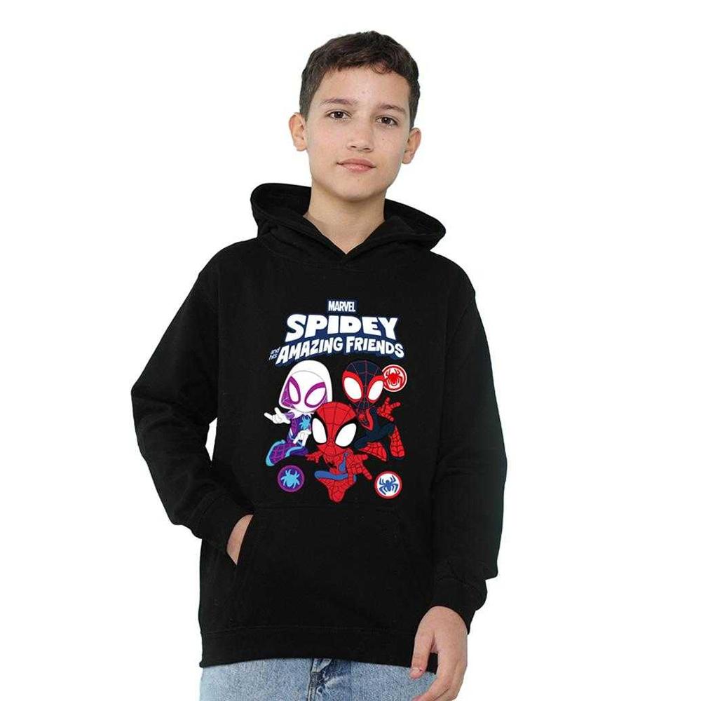 Spidey And His Amazing Friends Childrens/Kids Group Pull Over Hoodie