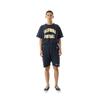 Script Reverse REVERS L Shorts, 100% Cotton, 9.4oz, Embroidered, Ribbed, Logo, Weave(R) Shorts, WEAVE(R) C3-P507, Men's, Navy,