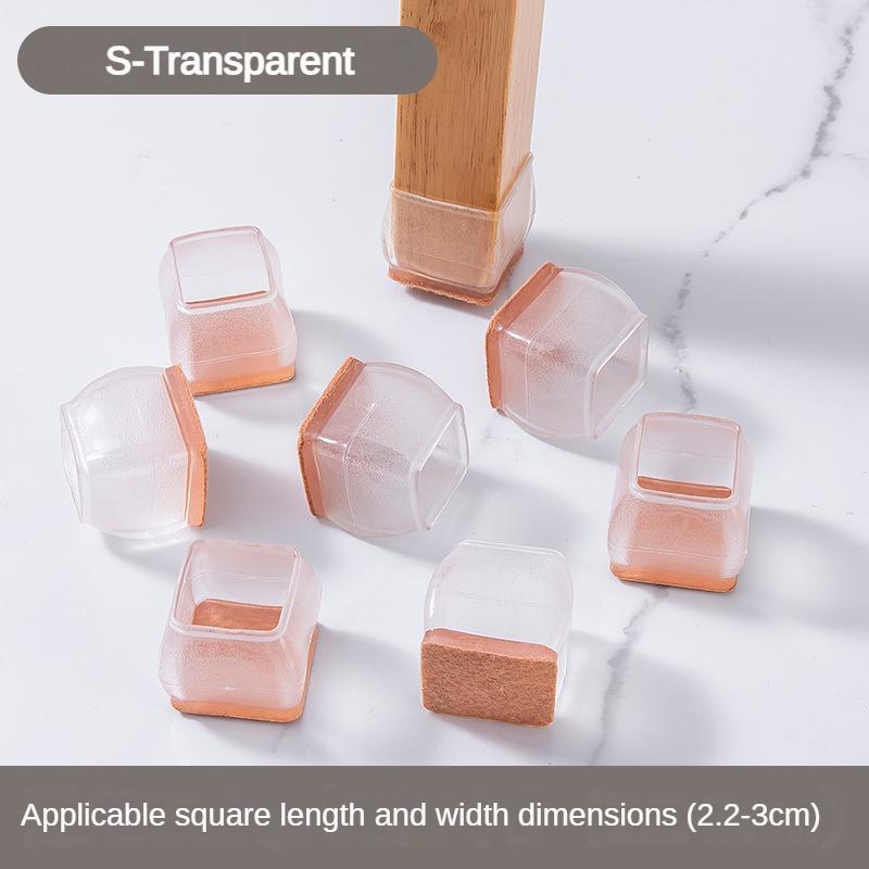 16/8/4Pcs Silicone Non-Slip Legs Pads Thick-soled Furniture Sofa Anti-noise Feet Cover Wood Floor From Scratches Protectors Mat