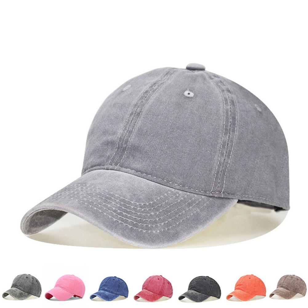 Unisex Vintage Washed Cotton Adjustable Sun Hat Baseball Cap