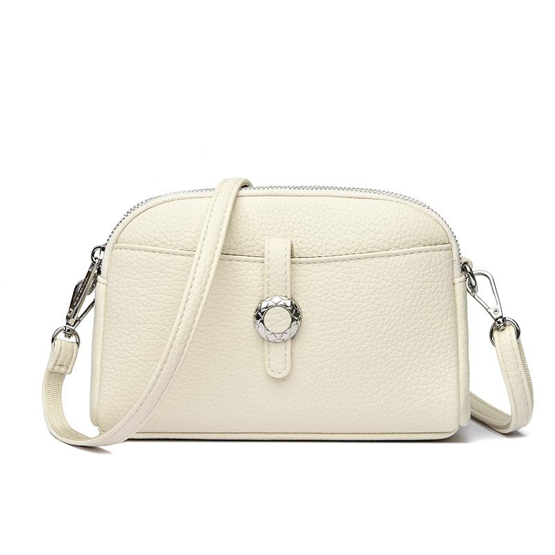 

Cross-Border Fashion Versatile Shell Bag 2025 New Korean Version Simple Retro Light Luxury Crossbody Shoulder Bag Direct Supply from Manufacturer бежевий
