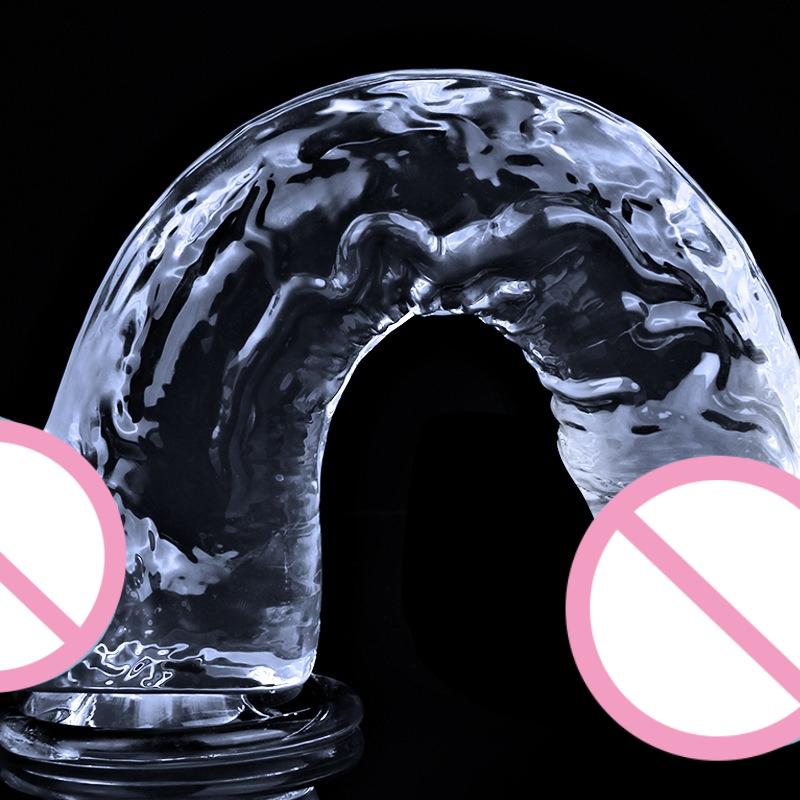 Realistic Soft Dildo for Women Beginner Transparent Penis with Strong Suction Cup Hands-Free Play for Adult Sex Masturbator