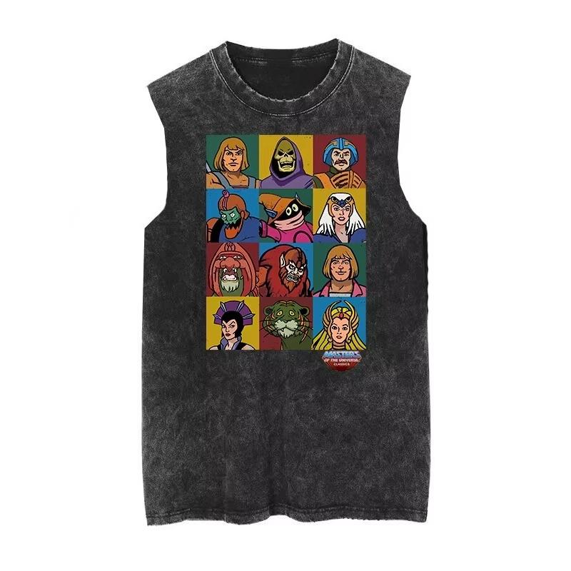 

Винтажный американский 1983 год Seaman Masters of The Universe Старый выстиранный безрукавный жилет Мужская Женская футболка Майки S