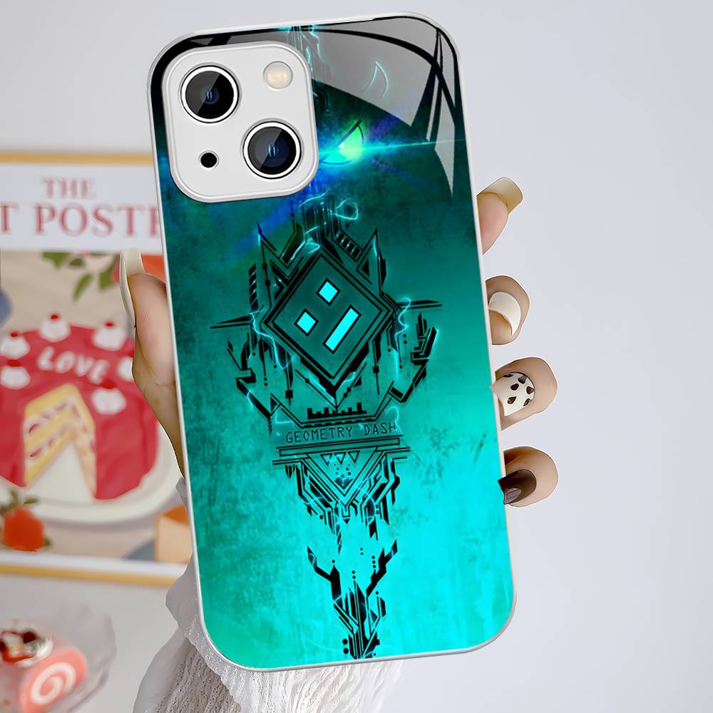 Game Geometry Dash For IPhone 14 13 12 Mini 11 Pro XS Max X XR 14 Plus Tempered Glass Cover