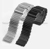Pulseira de Relógio de Mergulho Tubarão Legal para Seiko 5 Aço Inoxidável Sólido 4.0 Malha Fivela Ajustável Pulseira para Rolex 18/20/22/24mm Pulseira