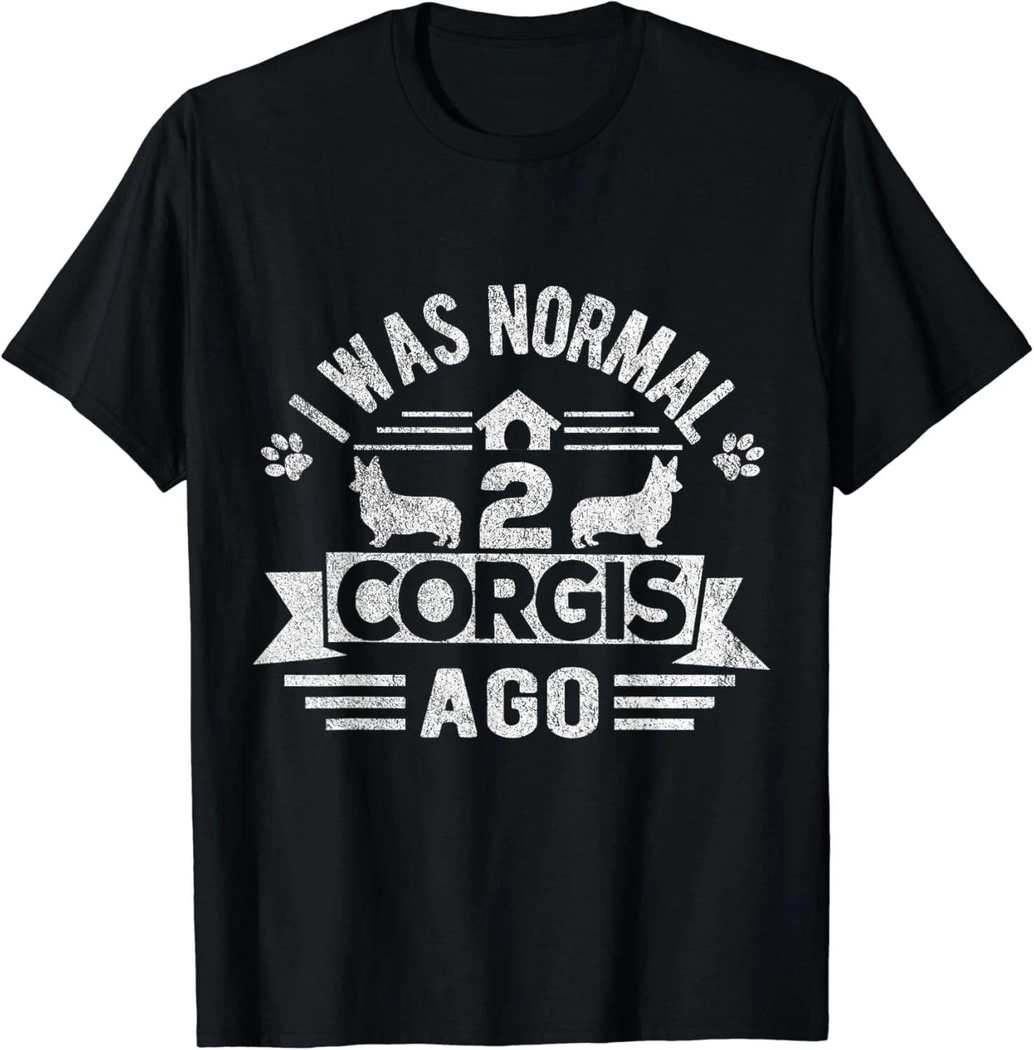 Funny 2 Corgis Dog Owner Corgi Mom Corgi Dad Retro Vintage Gift Unisex T-Shirt L