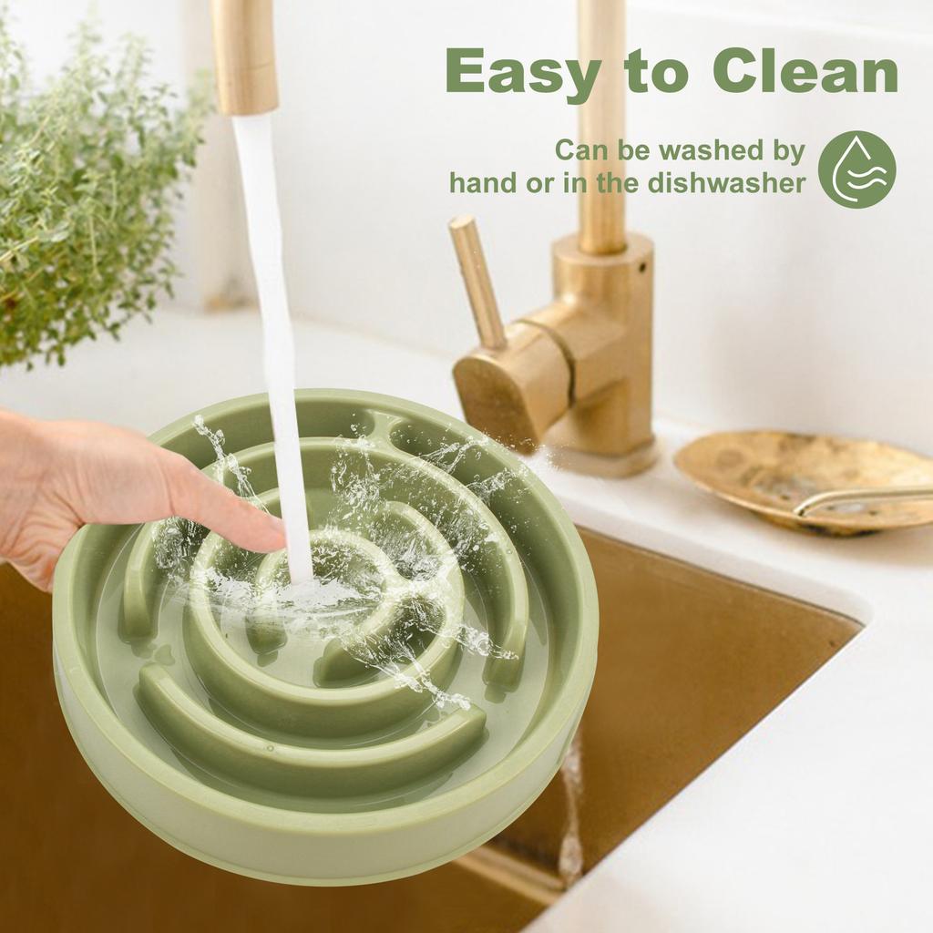 1pcs Anti-choking Dog Food Bowl - Puzzle Snack Bowl For Neck Protection - 1pc Plastic Dog Slow Feeder Bowl