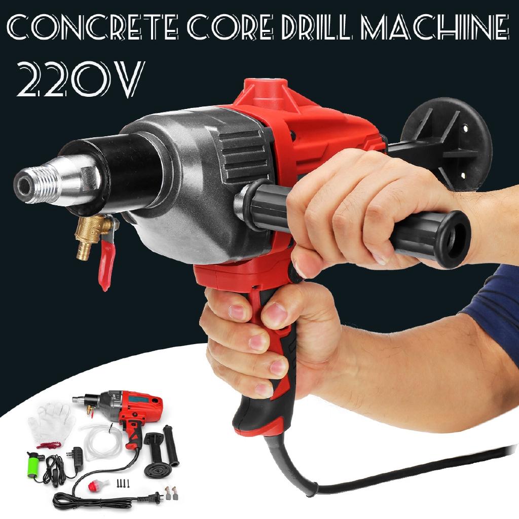 1600W Hand Held Diamond Concrete Drill Machine Set Wet Drilling Powerful Concrete Core Drill Machine Power Tool