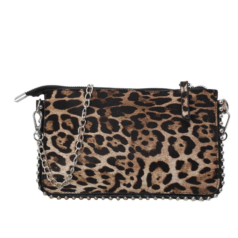 New Leopard Crossbody Bags For Women Fashion Chain Mobile Phone Purse Fashion Shoulder Messenger Bag