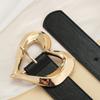 Big Love Button Head Women'S Wide Belt Waist With Skirt Pants Simple Decorative Belt