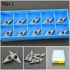 10pcs For Aluminum VCGT110308-AK H01 Silver Inserts Lathe Metalwork Tool Cutting