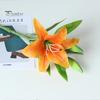Real Touch Lilies 9 Pcs Artificial Lily Flowers for Easter Realistic White Decorative Fake Tiger Spring Wedding Table Centerpiece Home Decorations