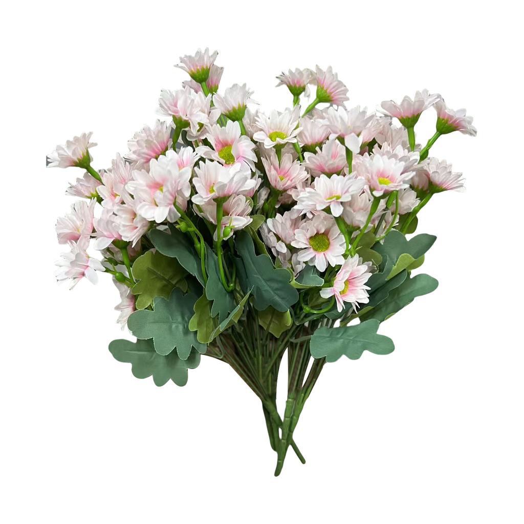 Realistische künstliche Sonnenblumen Künstliche Gänseblümchen Künstliche Gänseblümchen Herbstblume Gänseblümchen mit Eukalyptusblättern Lebhaft Drinnen Draußen