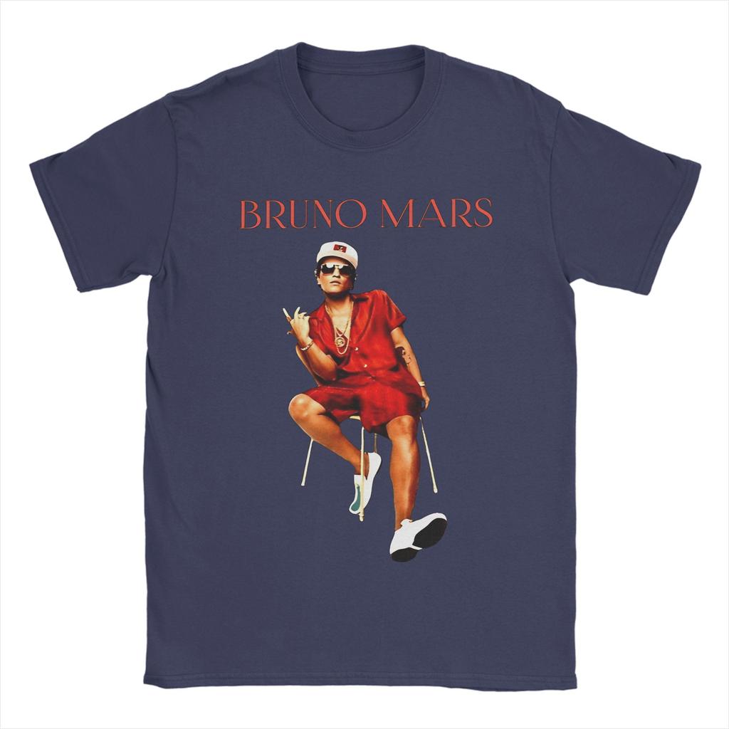 Bruno Mars Funk Pop RB Music Art T Shirt Unisexs  Pure Cotton Unique TShirts Crewneck  Tees Short Sleeve Tops Summer