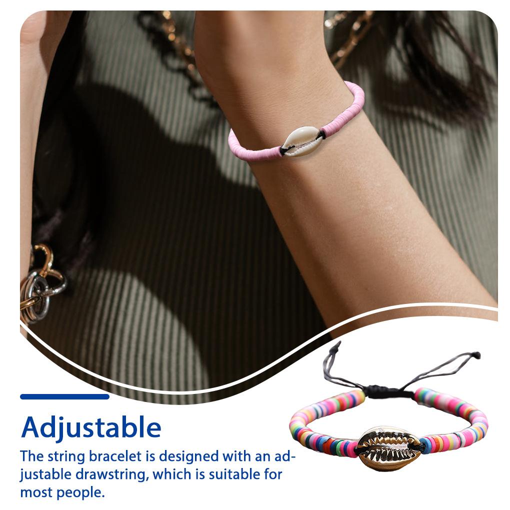 1 Set Braided Bracelets Handcrafted Comfortable Shell Bracelet Exotic Atmosphere Teen Girls Fashion Accessory for Daily Dress