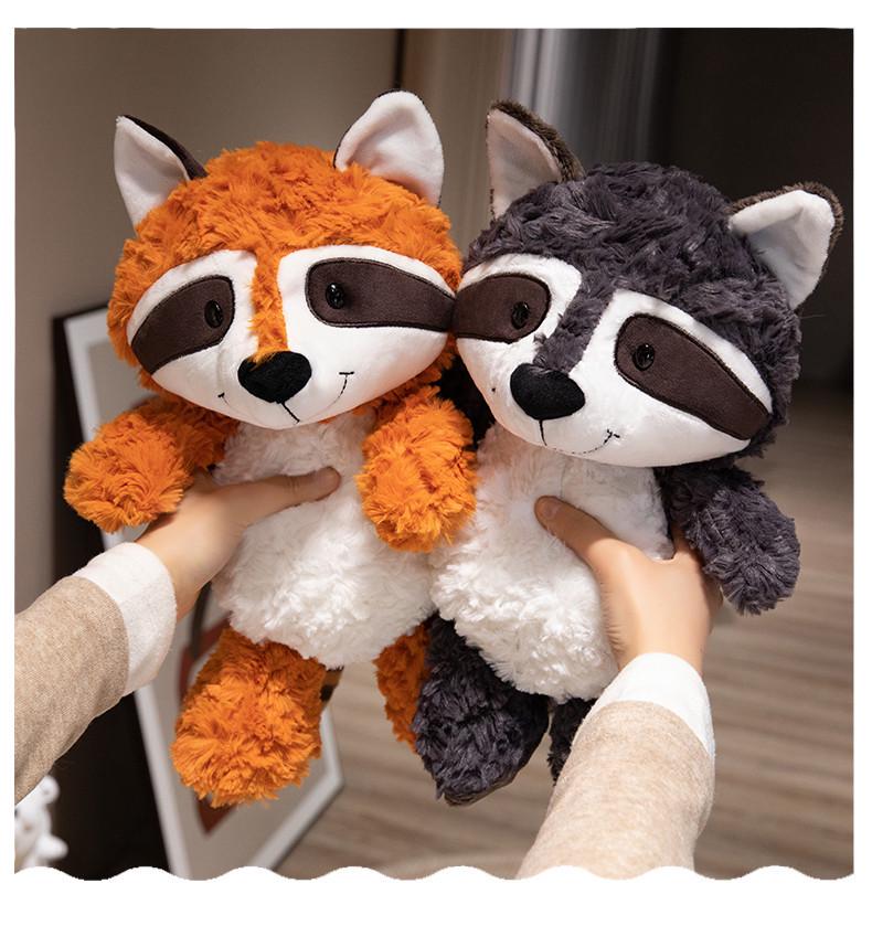 NICI Forest Friends Plush Set: Fox, Raccoon, Wolf, Monkey - Perfect for Children's Birthdays