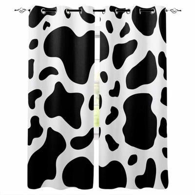Cow Print Black And White Leopard Blackout Curtains For Living Room Bedroom Printed Window Treatment Drapes Home Decor