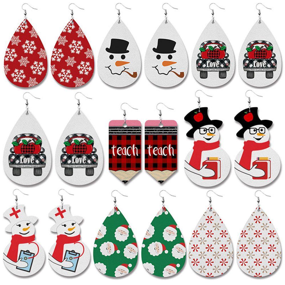 DALANE Cute Acrylic Christmas Tree Reindeer Earrings - Dangle Drop Animal Jewelry For Women & Girls (Hypoallergenic)