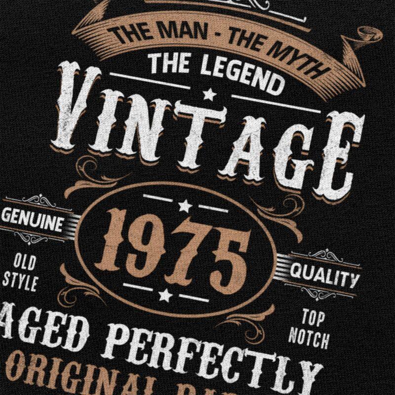 50th Birthday Vintage 1975 Man Myth Legend Tshirts Short Sleeves Leisure T Shirt Custom Years Tshirts Loose Fit 100 Cotton Tee