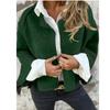 Spring and Autumn Thin Section Loose Short Cashmere Jacket Coat Women   Cashmere Warm Casual Long-sleeve Jacket Fashion Single Buckle Coats