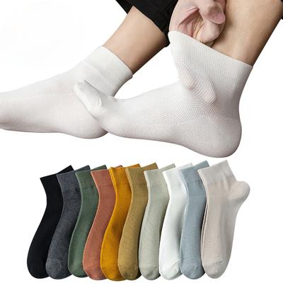 Sommer-Baumwollsocken für Erwachsene, niedrig geschnittene Knöchelsocken, atmungsaktive Sportsocken, bequeme Polstersocken