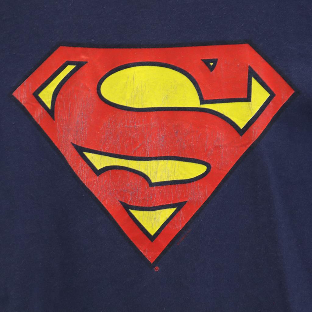 HANES 90s Old USA Made Superman Logo Short Sleeve T-shirt L Single Stitch Men's Used