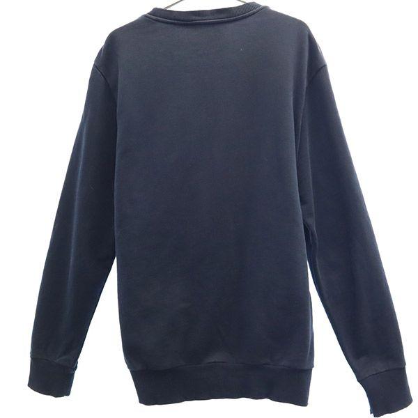 DIESEL Long sleeve patchwork trainer Navy x blue sweat Men's Used