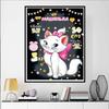 Disney Diamond Painting Mary Kitten Baby Birth Anniversary Artwork, Cute DIY Rhinestone Mosaic Cross Stitch Kit Embroidery Gift, Home Decor