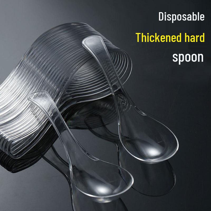 

Disposable Long-Handle Crystal Spoons