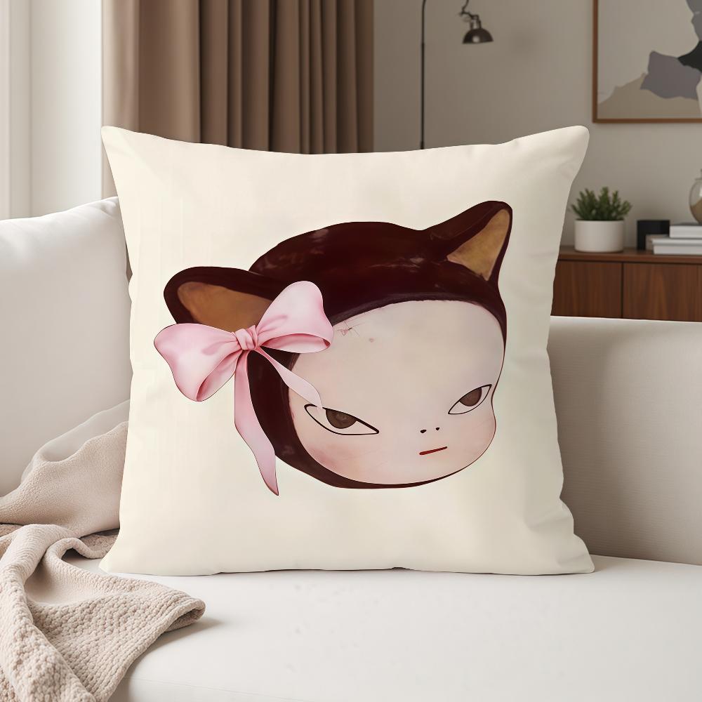 Art YYoshitomo Nara Pillow Case Suitable For Bedrooms Living Rooms Cars Home Decoration