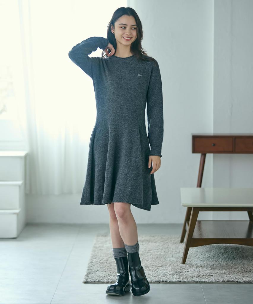3D Knit Seamless Flare Dress Sweater [Lacoste] [Official] EF4161-1005036