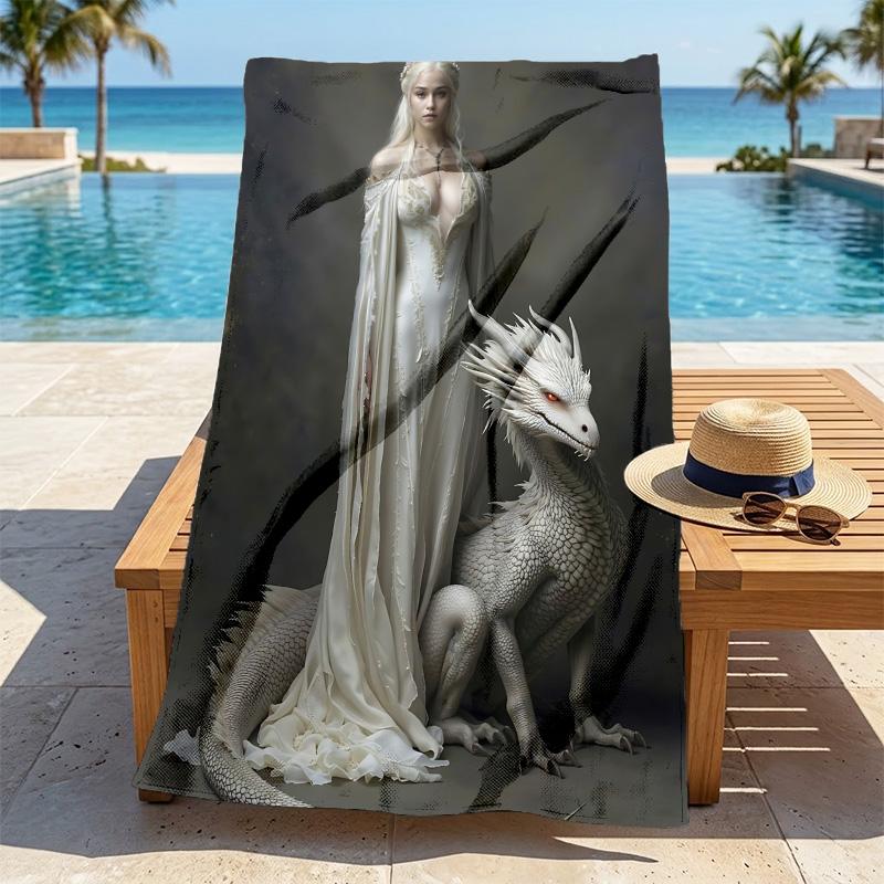Dragon Queen Stylish Digital Printing Beach Towel Quick Drying Absorbent Blanket For Beach Pool Gym Travel Christmas Gift C9211429