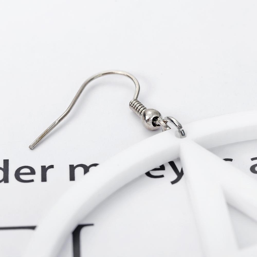 European and American acrylic exaggerated hollow out pentagram hip-hop earrings with pentagram round earrings