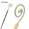 Golden Blue Hanger Blue Diamond Fashion Stick Decorative Cane Elegant Fashion Cane Cosplay Alloy Crosier Vintage Stick 90cm