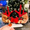 2 Pcs/set of Christmas Hair Clips Hair Accessories Sweet Party Antler Top Clip Women's Fashion Festival New Year Hairs Accessory