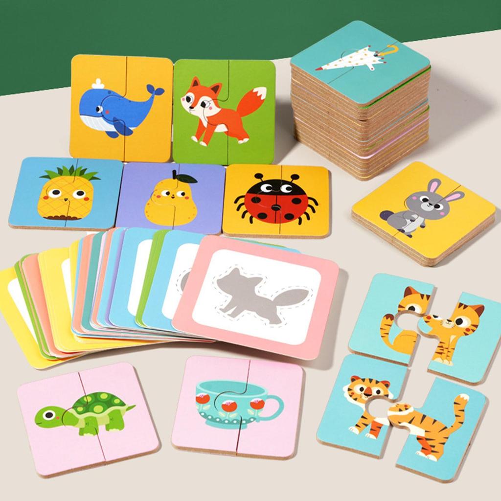 Matching Cards Puzzle Sets Educational Activities Sorting Toy for Classroom Kindergarten Daycare Travel Preschool Kids Ages 3