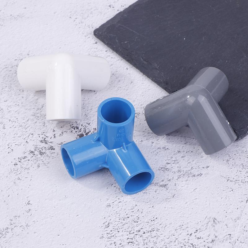 10Pcs Pvc Elbow 3 Way Pipe Fittings Pvc Garden Right Angle Tee Corner Joint Tent Feet Corner Center Connector