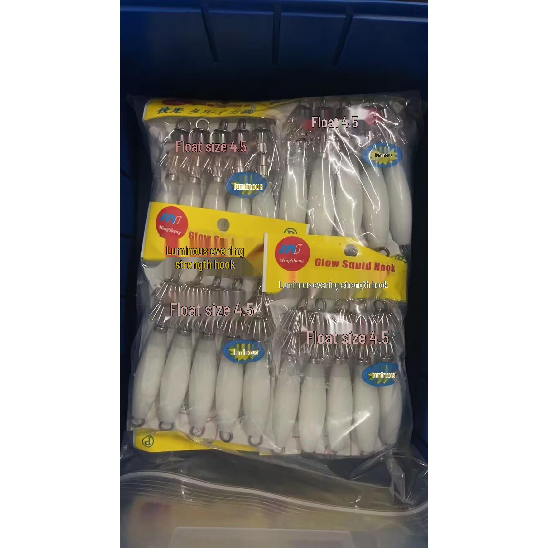 

Світний гачок на кальмара: Флуоресцентна приманка Креветка та Восьминіг для риболовлі з невеликого човна