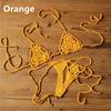 Handmade Crochet Mini Bikini Set, Beach Micro-swimsuit, Sexy Sunbathing Swimsuit
