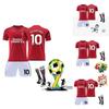 2324 Red Devil Home Children's Training Suit Football Team Uniform Youth And Adult Sizes