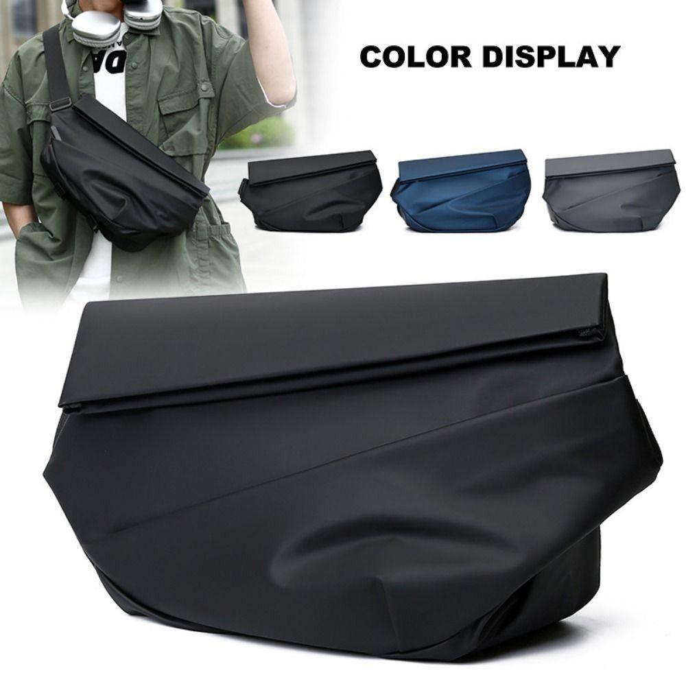 Korean Oxford Cloth Bag Men Large Capacity Chest Bag Zipper Crossbody Bag  Male