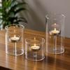 Windproof Glass Candle Holder: Aromatherapy & Decorative Accent for Candlelight Dinner