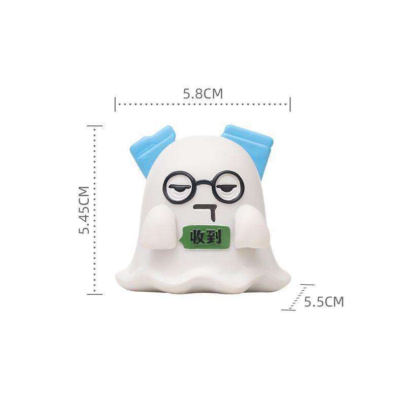 Christmas Cute Ghost Ornament Creative Desktop Decoration Emotional Stability Artifact April Fool's Day Gift for Friends
