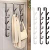 Vertical Door Organiser Hooks Sturdy Mounting For Hats Keys Bags Rustproof Metal Coat Rack Home Essential
