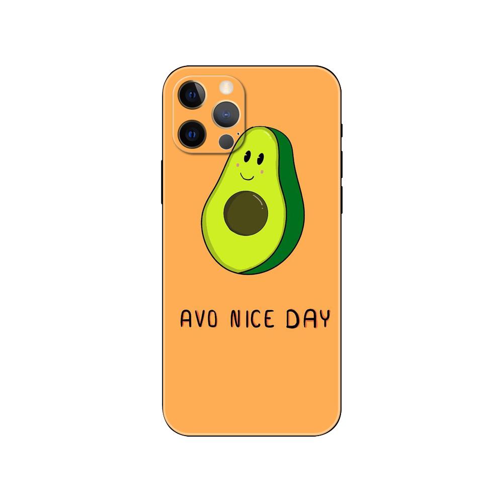 Cute Avocado phone case for iphone 5 5s 2020se 6 6s 7 8 plus x 10 XR XS 11 12 13 mini pro MAX black tpu back cover